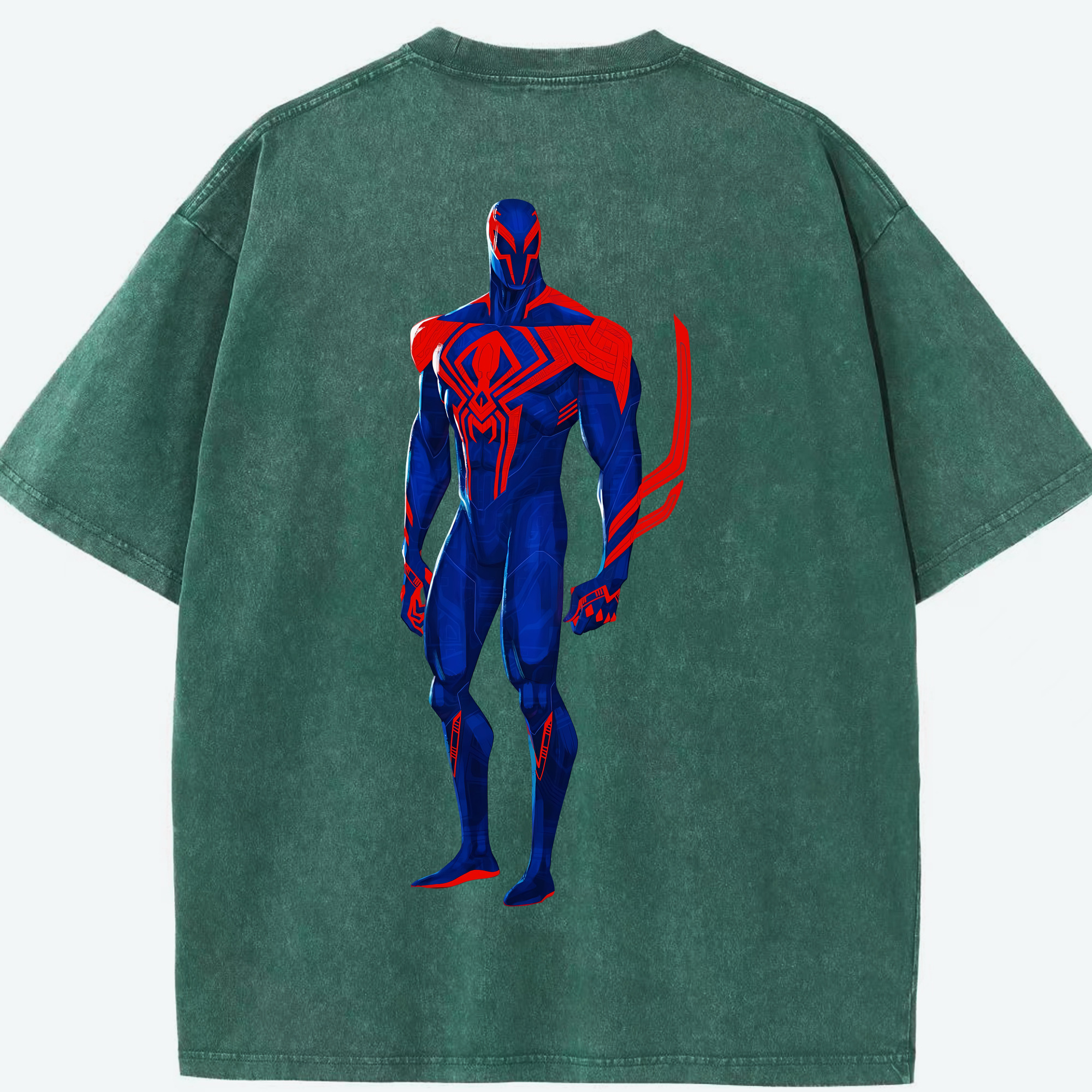 （画像用） Spider Man スパイダーマン 綿100% ヴィンテージ風 半袖Tシャツ（背面プリント）